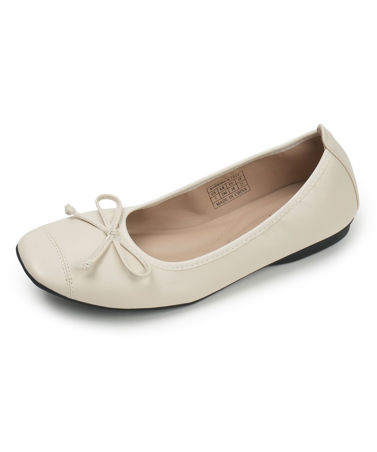 베어파우(BEARPAW) LILLY 플랫 아이보리 (K3109030SA-W)