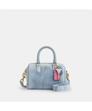 미니 로완 크로스바디 백 인 러브드 데님 위드 참 CDY30 IMNIM