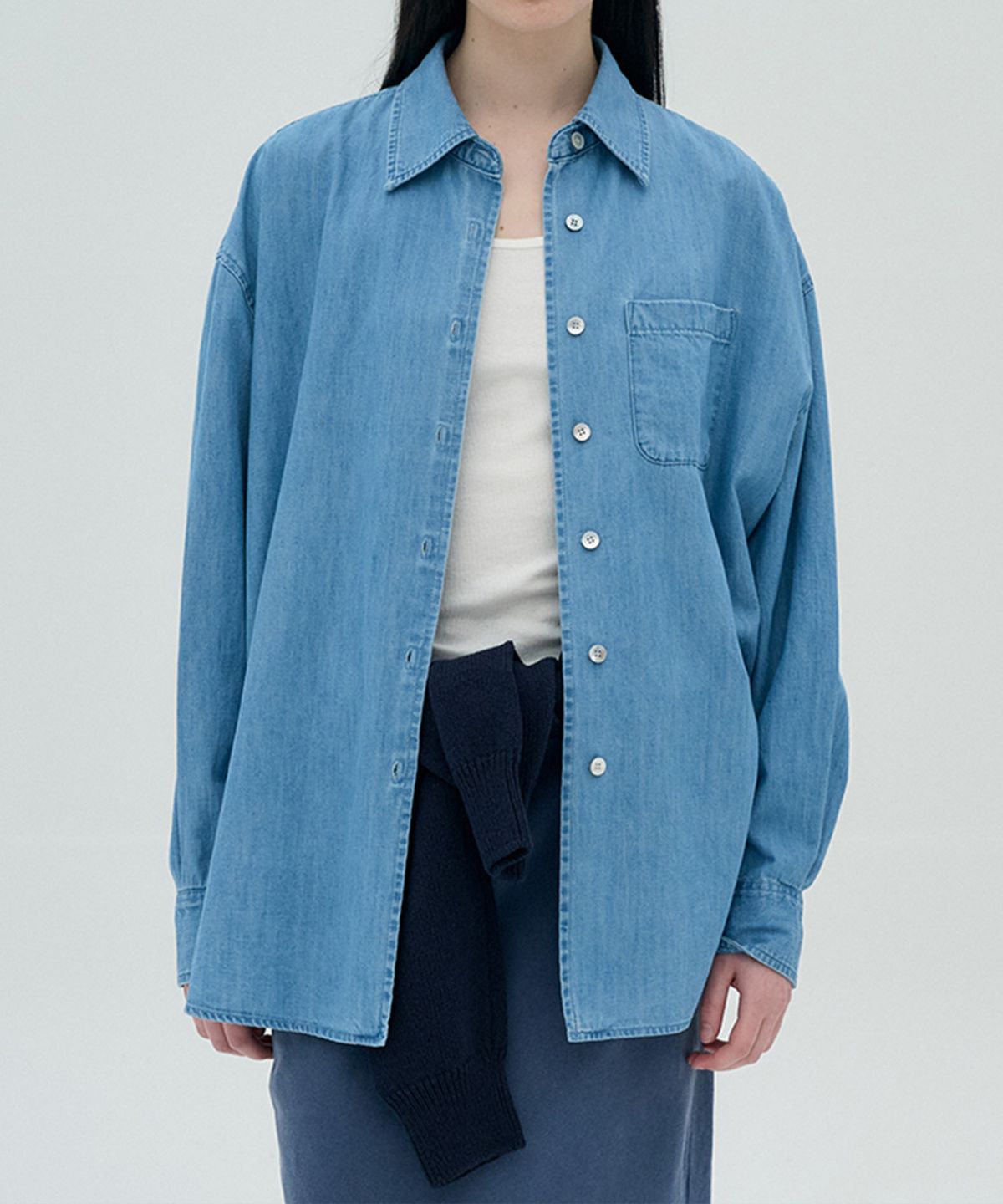 정감 스튜디오(JEONGGAM STUDIOS) Denim Boxy Shirts_2 color