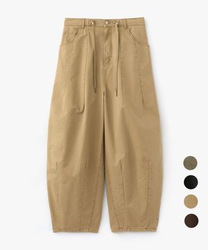 워시드 와이드 벌룬 스트링 코튼팬츠 4COLOR