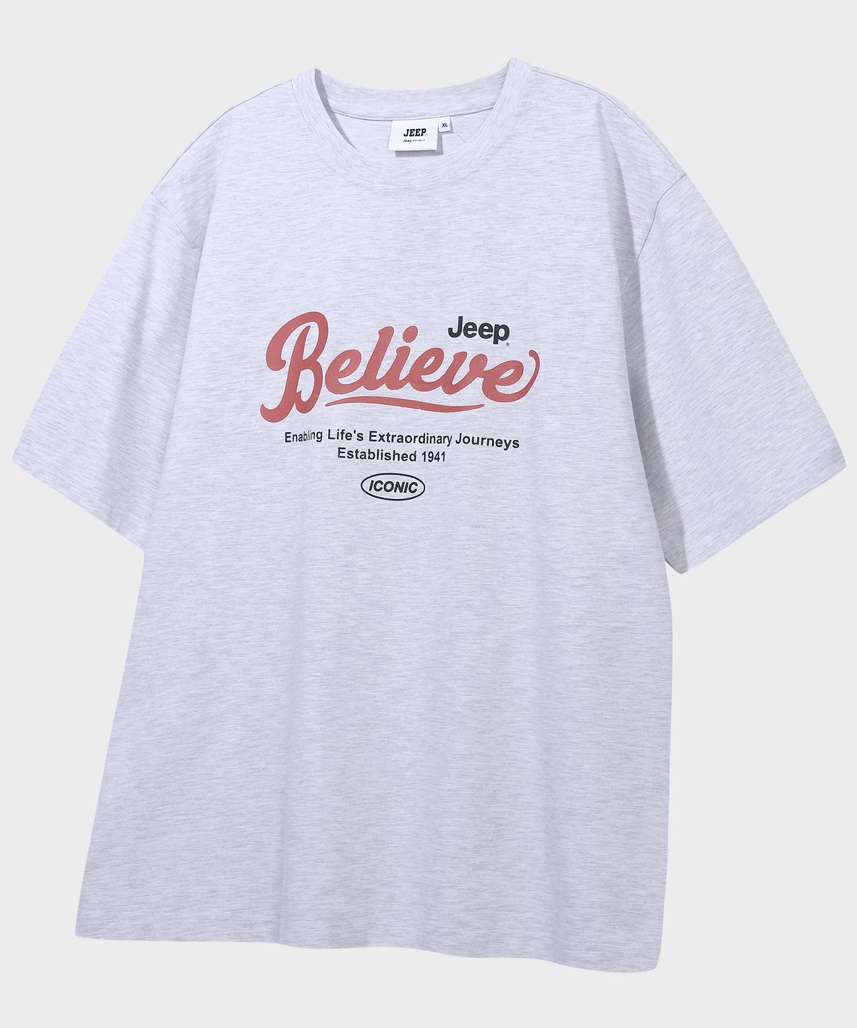 지프(JEEP) Jeep Believe 크랙로고 반팔 티셔츠 (JR5TSU162MW)