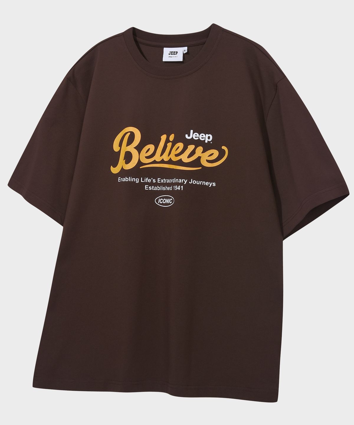 지프(JEEP) Jeep Believe 크랙로고 반팔 티셔츠 (JR5TSU162BR)