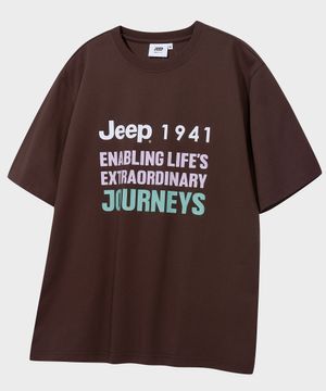 Jeep 레터링 반팔 티셔츠 (JR5TSU144BR)