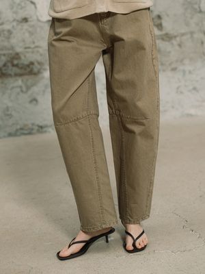 배럴핏 우븐 팬츠