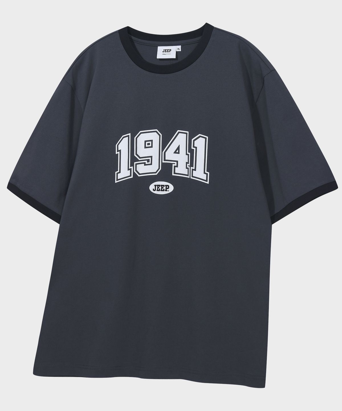지프(JEEP) 1941 아치 빅로고 링거 반팔 티셔츠 (JR5TSU184DG)