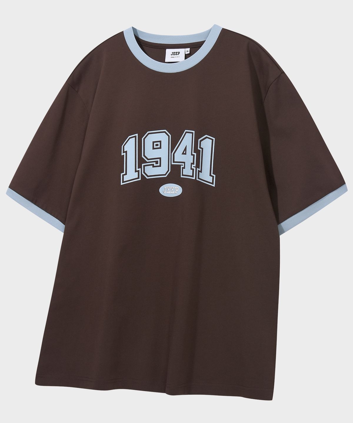 지프(JEEP) 1941 아치 빅로고 링거 반팔 티셔츠 (JR5TSU184BR)