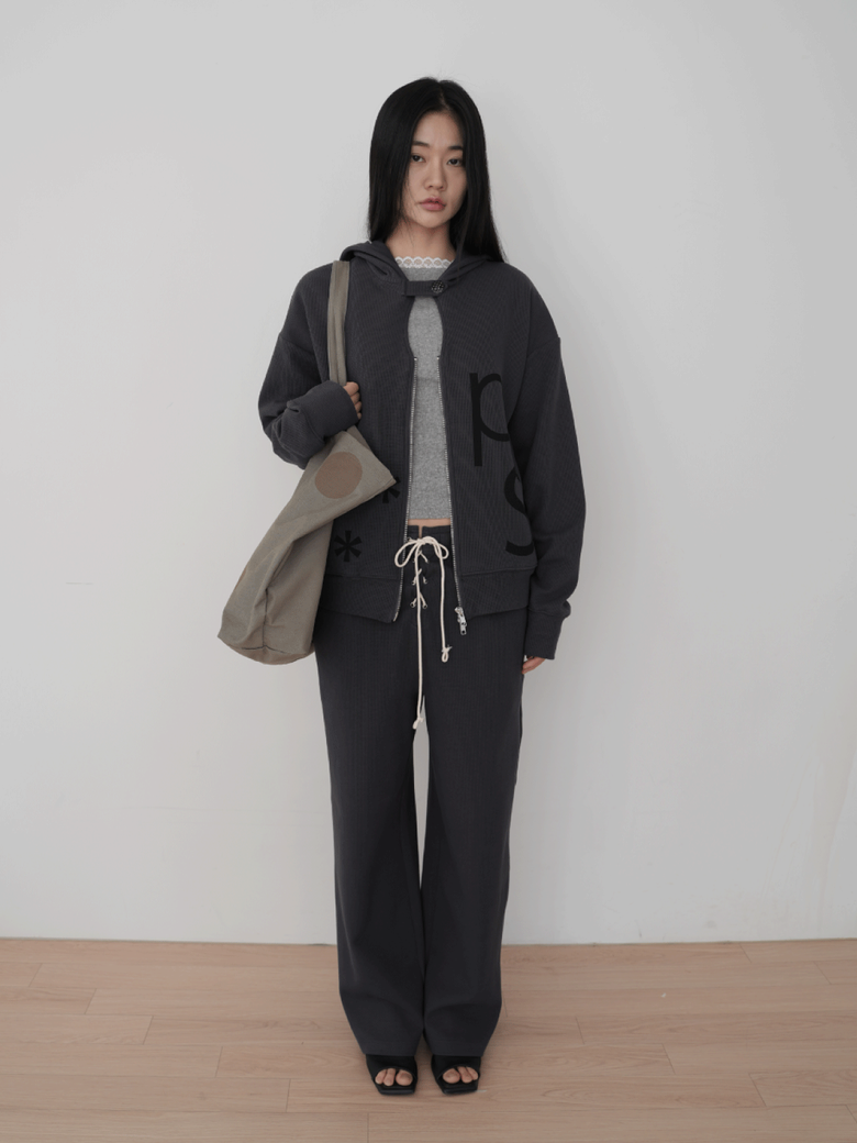 Waffle Jersey Pants / Charcoal