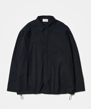 히든 버튼 셔츠 자켓 (블랙