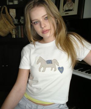 포니 콜라주 티-아이보리