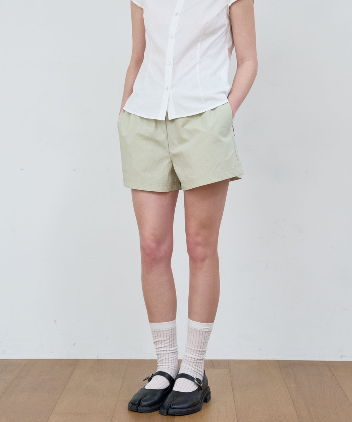 마조네(MA JOURNEE) BASIC COTTON SHORTS_MINT