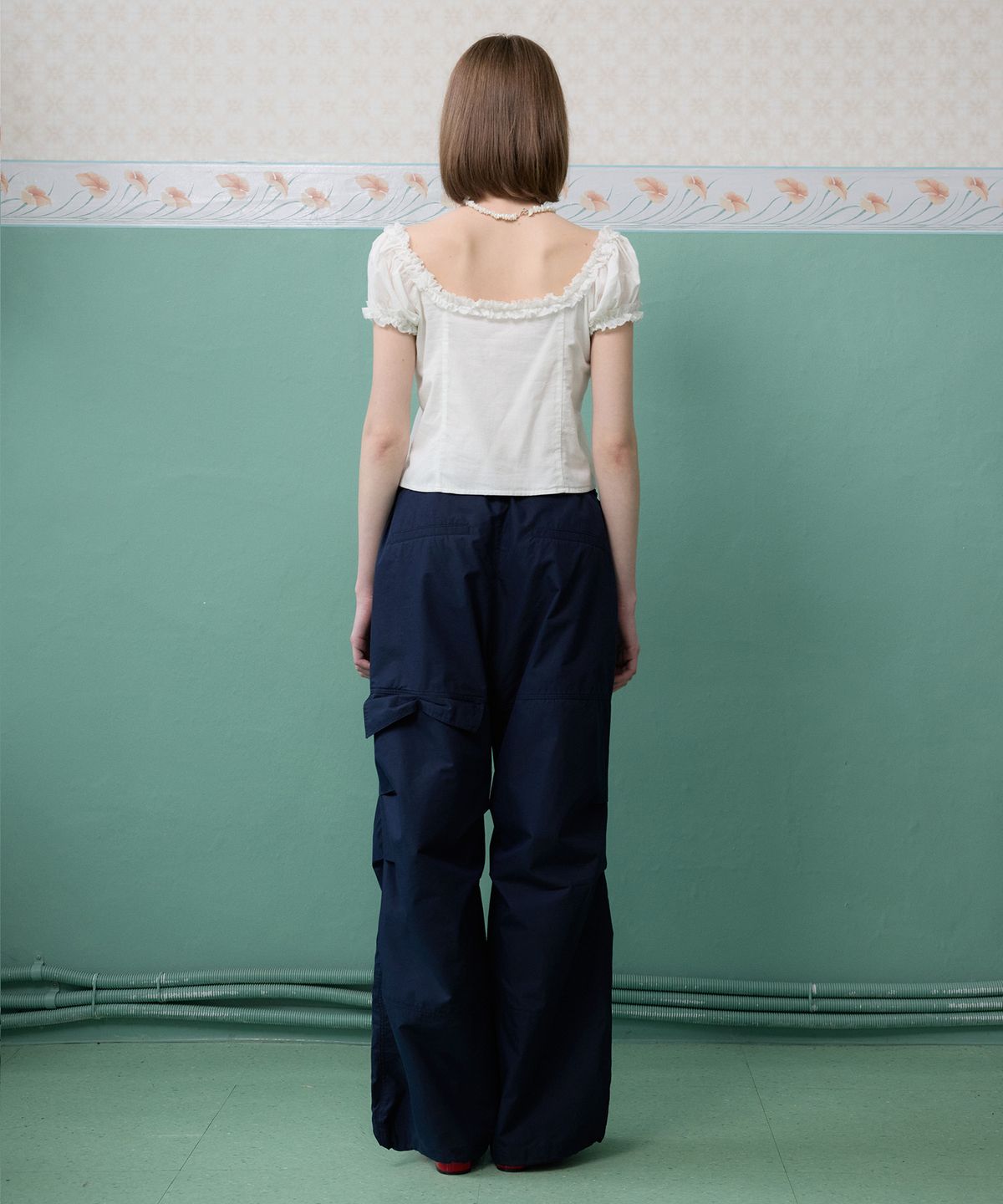뮈르뮈르(MURMURE) 올리번 리본포켓 카고 팬츠_Ollivern Ribbon pocket pants