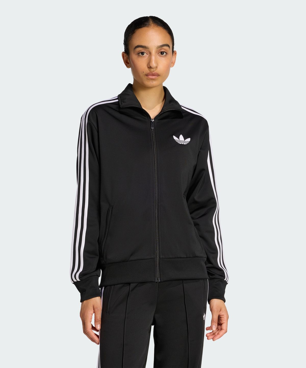 아디다스(ADIDAS) 파이어버드 루즈 트랙탑 - 블랙:화이트 / KD7983