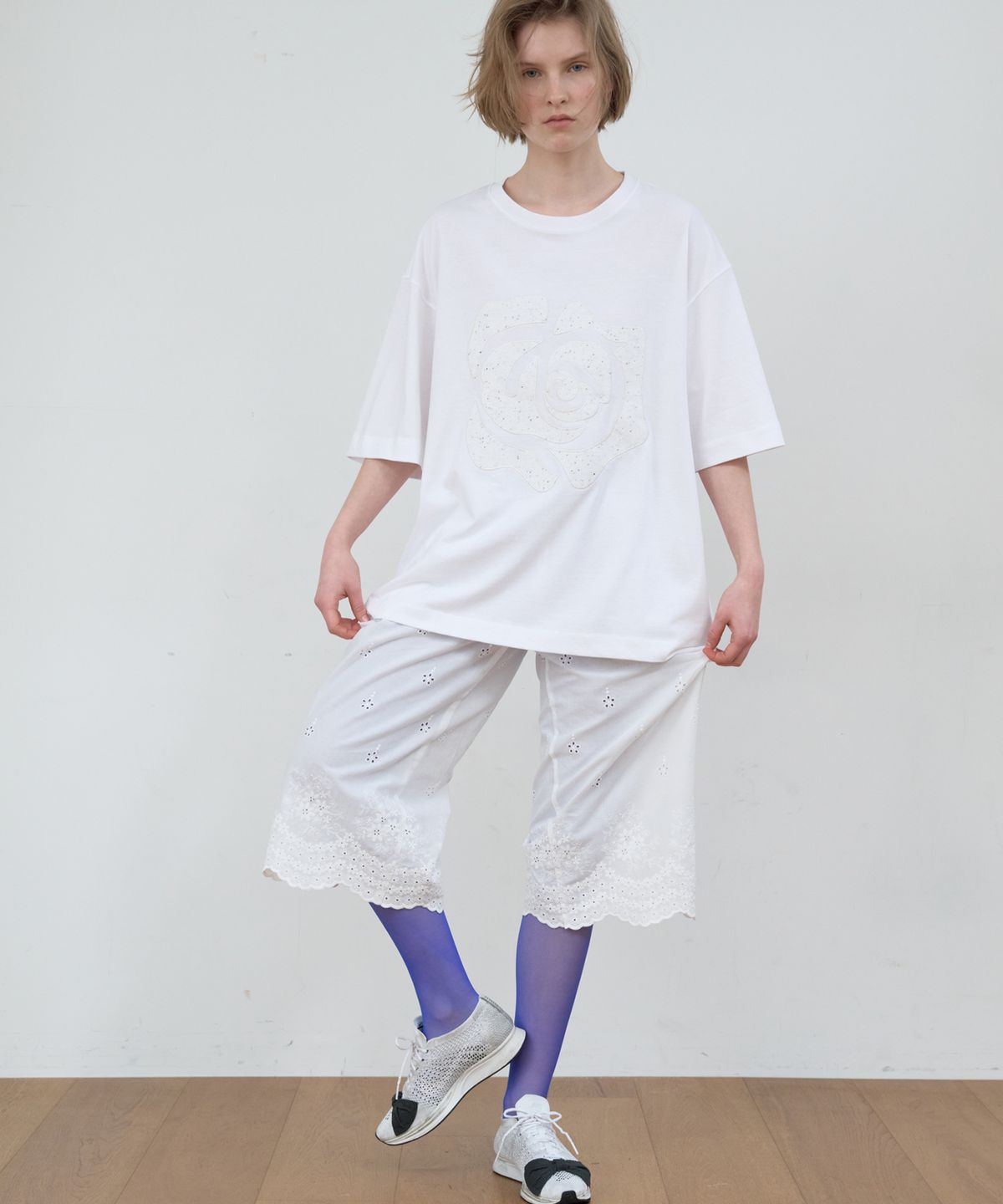 마조네(MA JOURNEE) LACE COTTON PANTS_WHITE