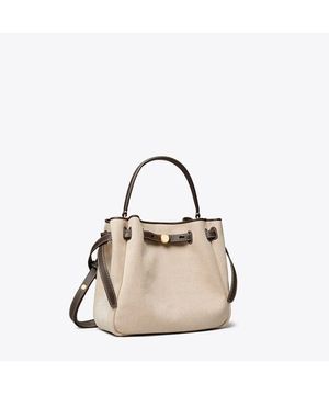 로미 캔버스 버킷백 - 더스티 아몬드 / 비앙코 화이트