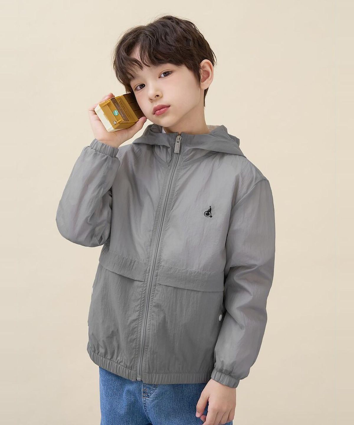 빈폴 키즈(BEANPOLE KIDS) 한줌 바람막이 점퍼  라이트 그레이 (BI6339U012)