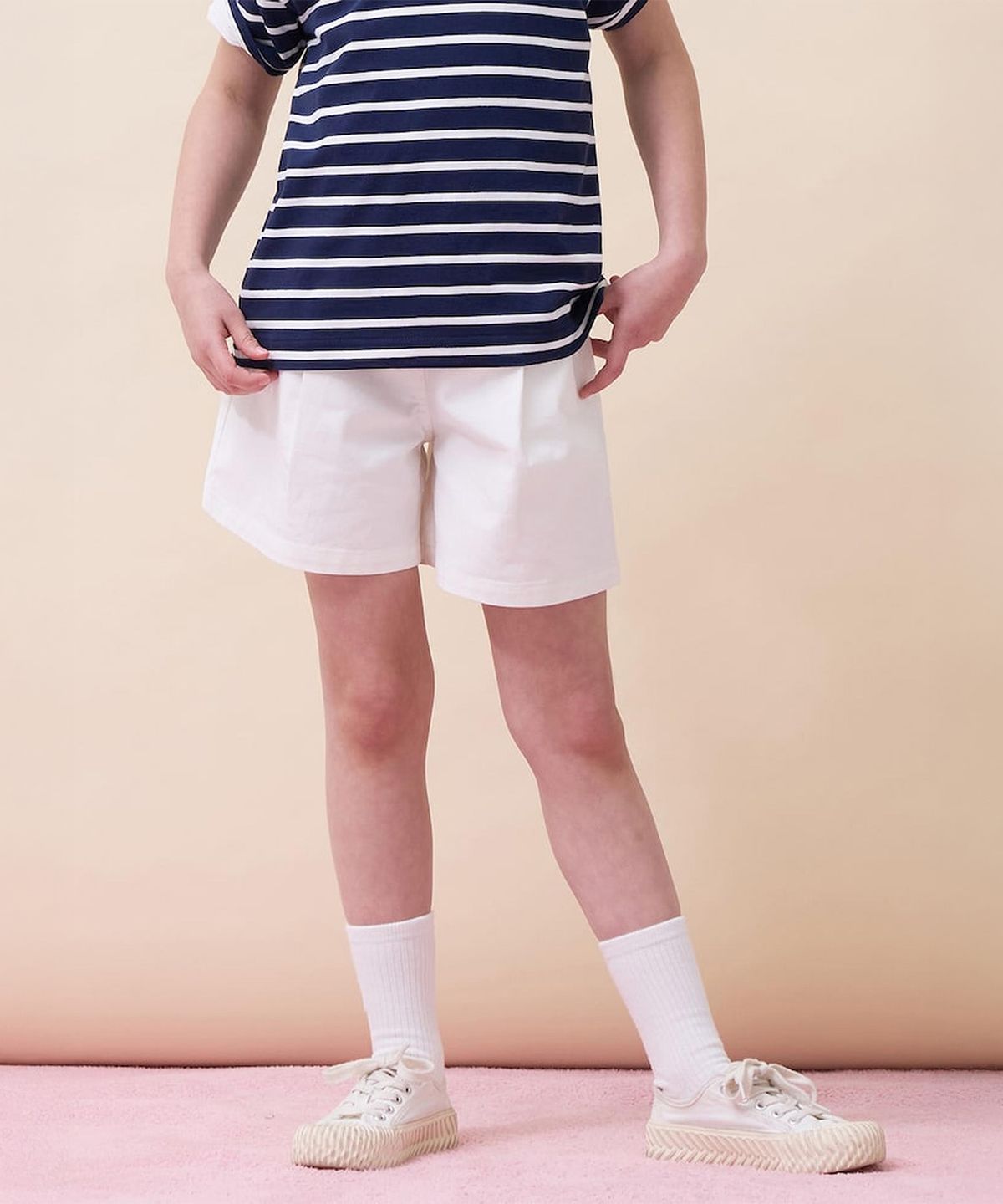 빈폴 키즈(BEANPOLE KIDS) 여아 우븐 반바지  아이보리 (BI6325G020)