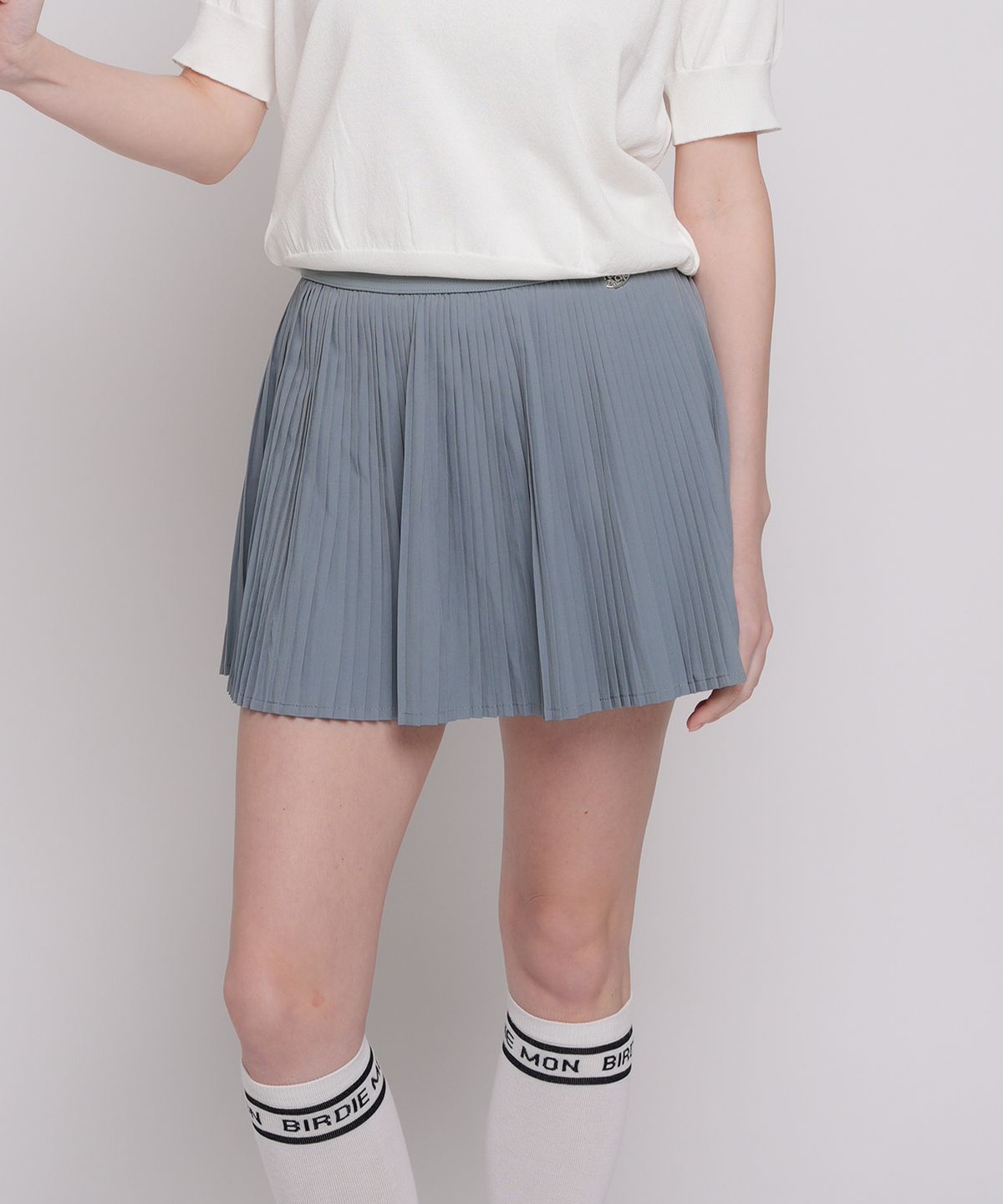 몽버디 골프(MONBIRDIE GOLF) 블로썸 스트레치 플리츠 스커트 OLIVE GREEN