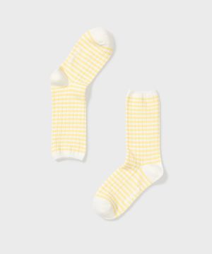 606A 스트라이프 삭스_옐로우