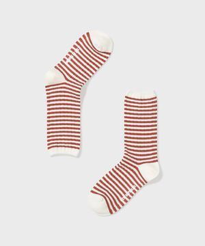 607A 스트라이프 삭스_브라운