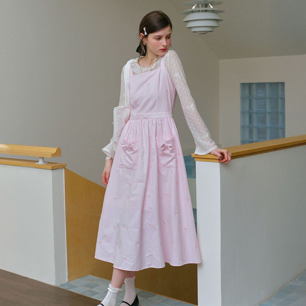 쎄무아듀(CEST MOIDEW) Cest_Ribbon embroidery sleeveless dress