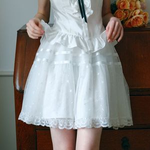 Cest_Fairy lace banding skirt