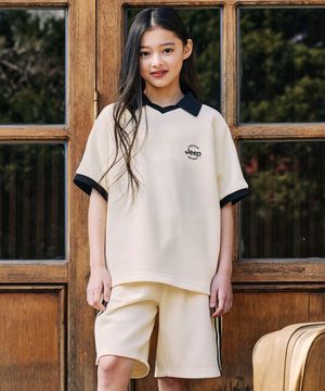 트랙 오픈카라 와플 반팔 셋업_IV