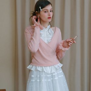 Cest_Cross-strapped knitted cardigan