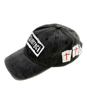 Patchwork PigmentWashing Ball Cap ((charcoal))