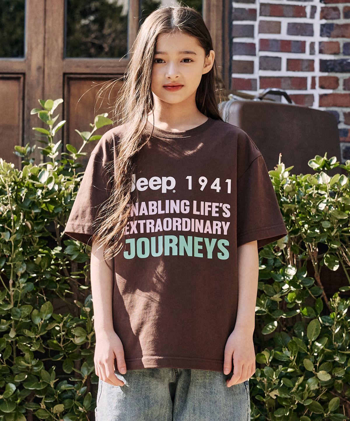 지프키즈(JEEPKIDS) Jeep 레터링 반팔 티셔츠 (KR5TSU144BR)