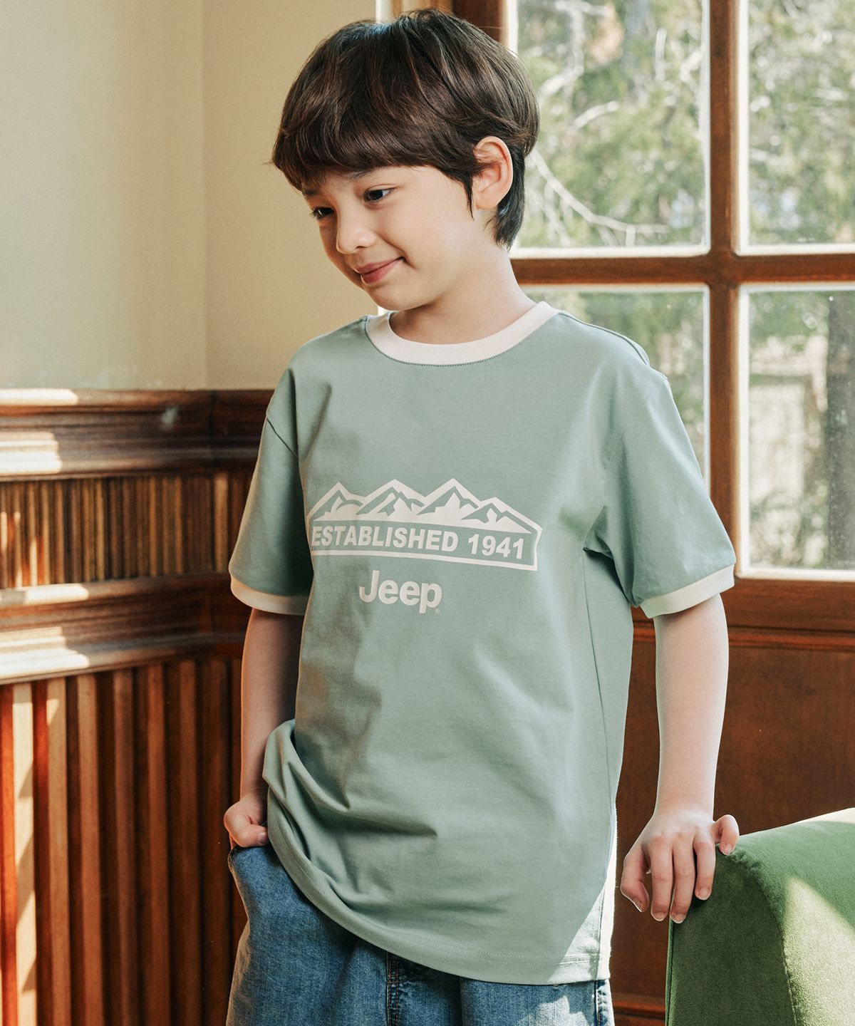 지프키즈(JEEPKIDS) M-Logo 그래픽 링거티 (KR5TSU186MT)