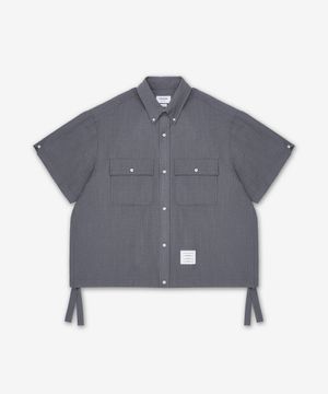 플랩 포켓 인 울 시어서커 셔츠 - 라이트 그레이 / MWS329A06455055