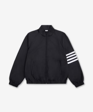 샤이니 립스탑 래글런 4-바 트랙 점퍼 - 블랙 / MJU583CF1095001