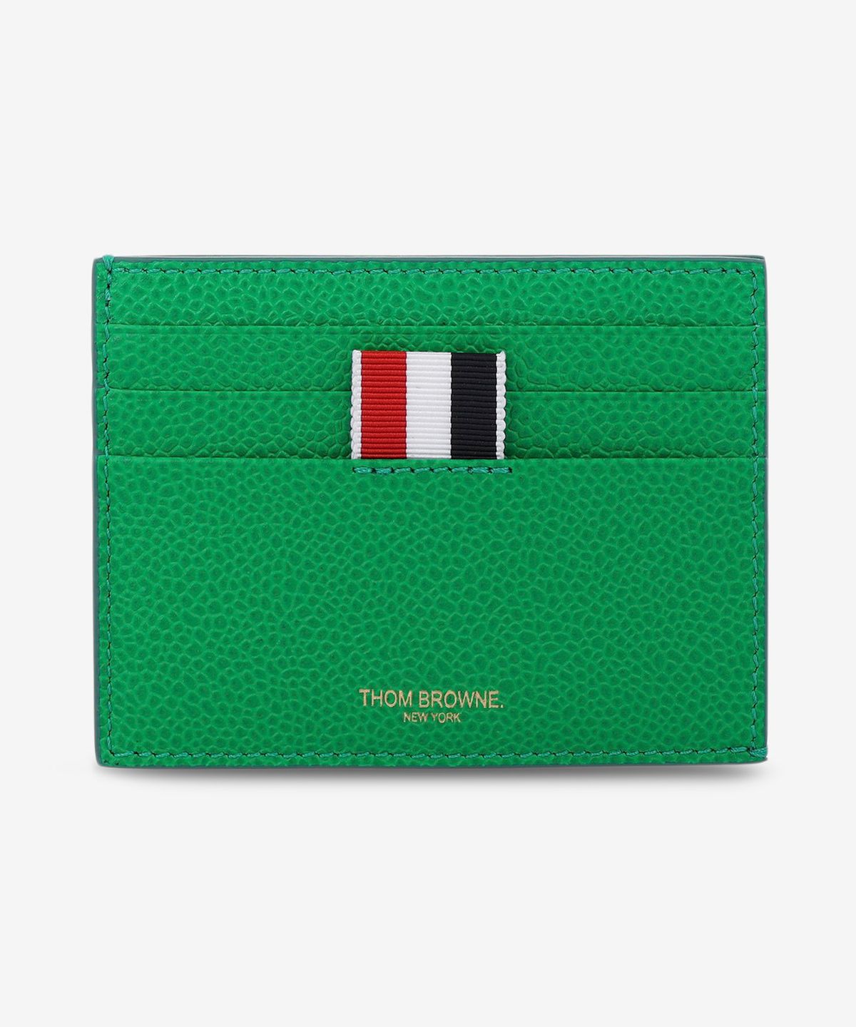 톰 브라운(THOM BROWNE) 페블 그레인 노트 컴파트먼트 카드 홀더 - 그린 / MAW031L00198350