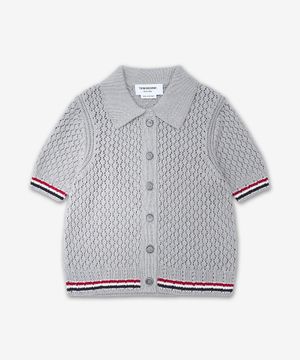 밀라노 스티치 코튼 4-바 가디건 - 라이트 그레이 / FKC694AY3062065