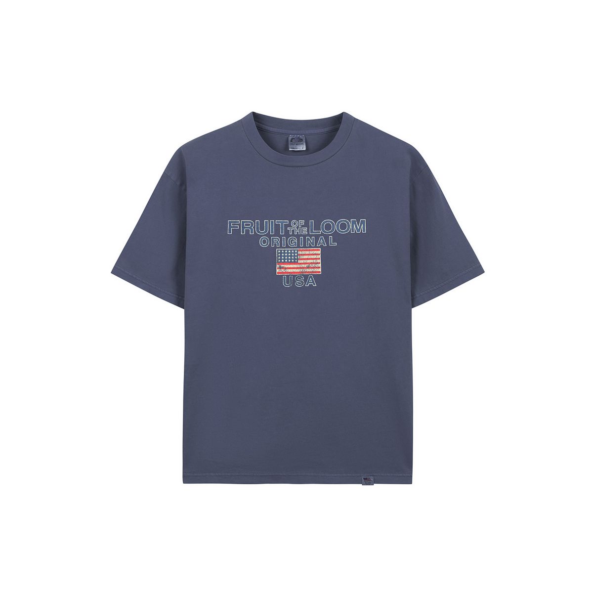 프룻오브더룸(FRUIT OF THE LOOM) 피그먼트 USA 그래픽 티셔츠(NAVY)