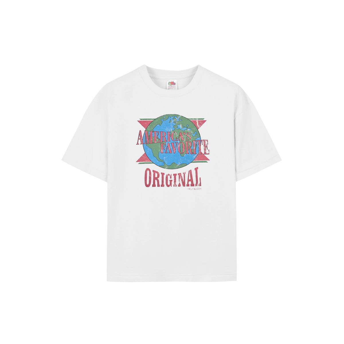 프룻오브더룸(FRUIT OF THE LOOM) 피그먼트 오리지널 그래픽 반팔티(WHITE)