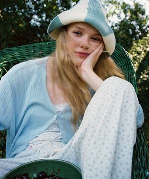 014A 립드 롱 슬리브 가디건