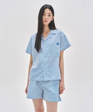 [Uni] 013A 리니어 하프 슬리브 탑 & 하프 팬츠