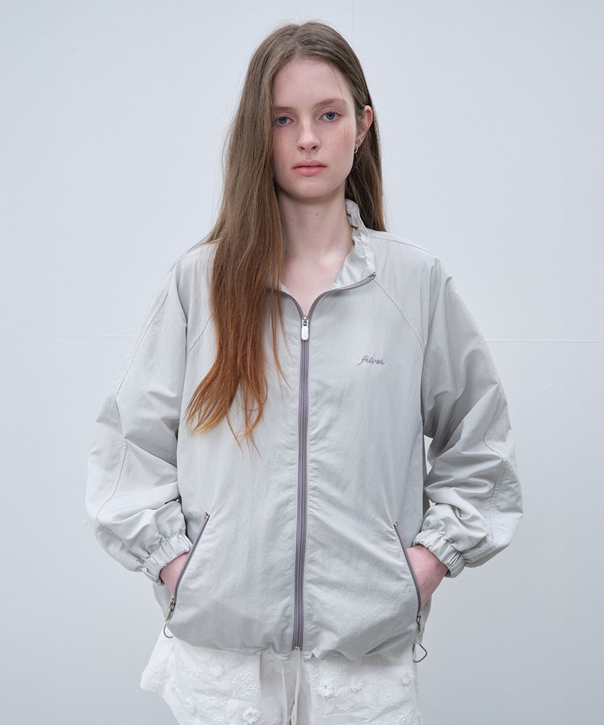 프리버07(FRIVER07) Sporty zip up nylon jumper [FRSP06JP02]_Gray