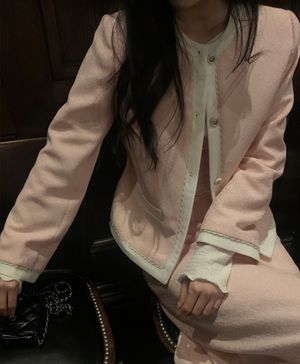 로미 트위드 자켓