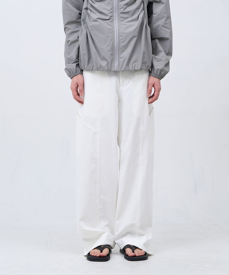 Cuffed Flow Pants White