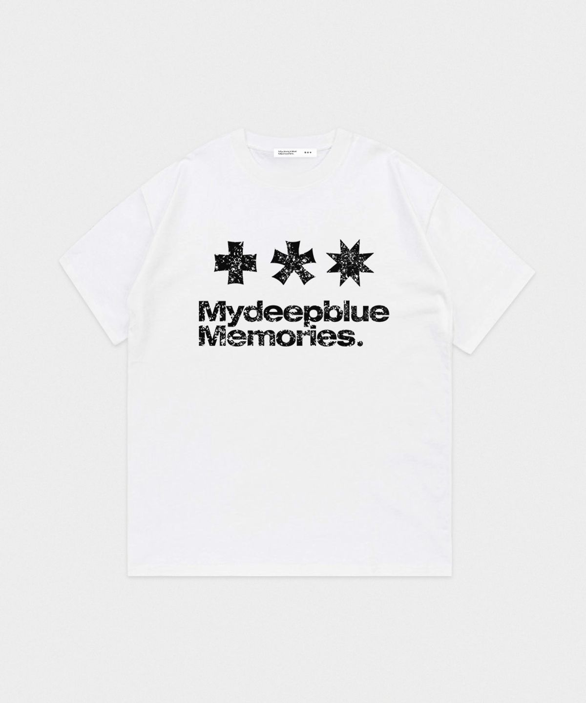 마이딥블루메모리즈(MY DEEP BLUE MEMORIES) 90s MM SYMBOL LOGO T-SHIRTS(WHITE)
