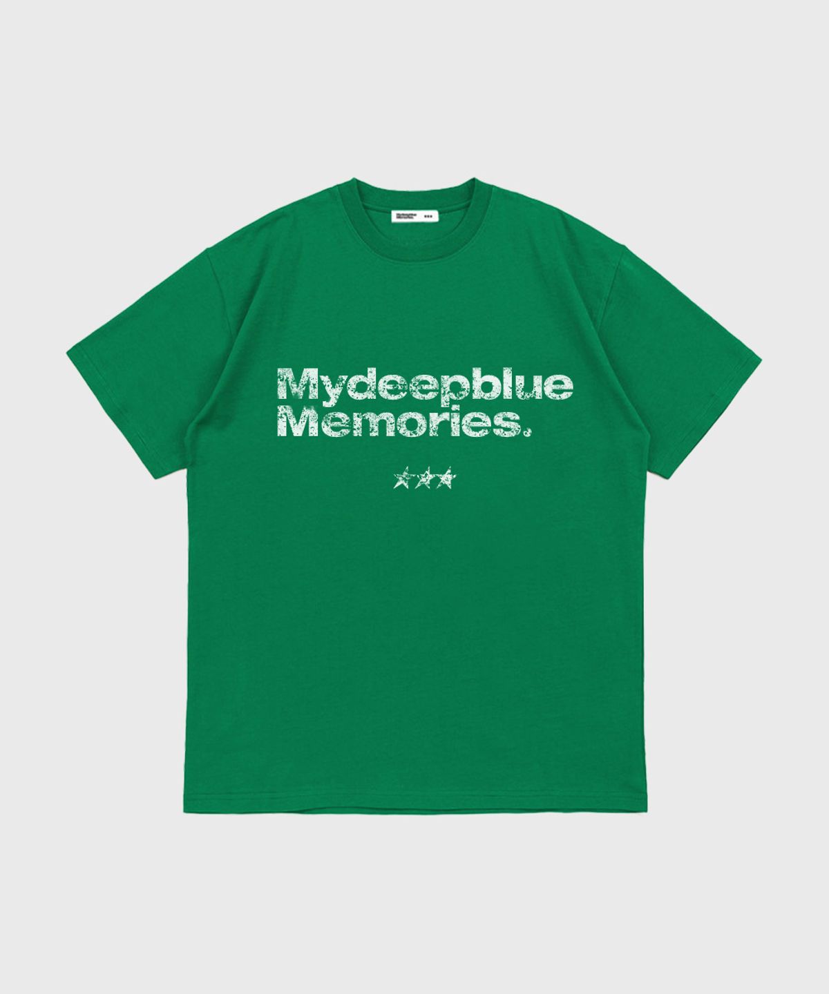 마이딥블루메모리즈(MY DEEP BLUE MEMORIES) MM TEXT T-SHIRTS(GREEN)