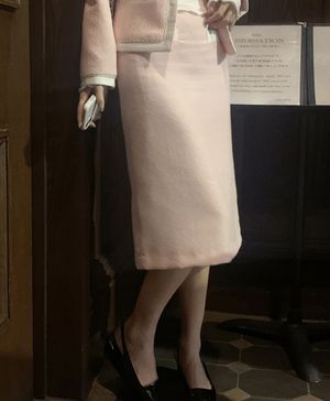 로미 트위드 미디스커트