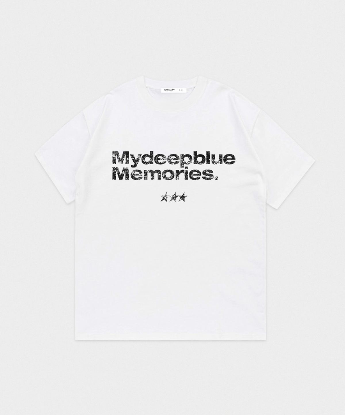 마이딥블루메모리즈(MY DEEP BLUE MEMORIES) MM TEXT T-SHIRTS(WHITE)