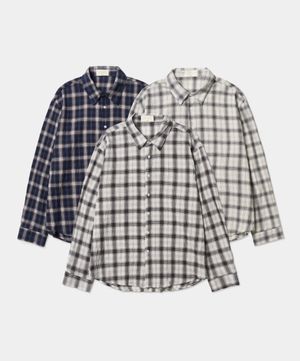 썸머 빈티지 로에 체크 셔츠