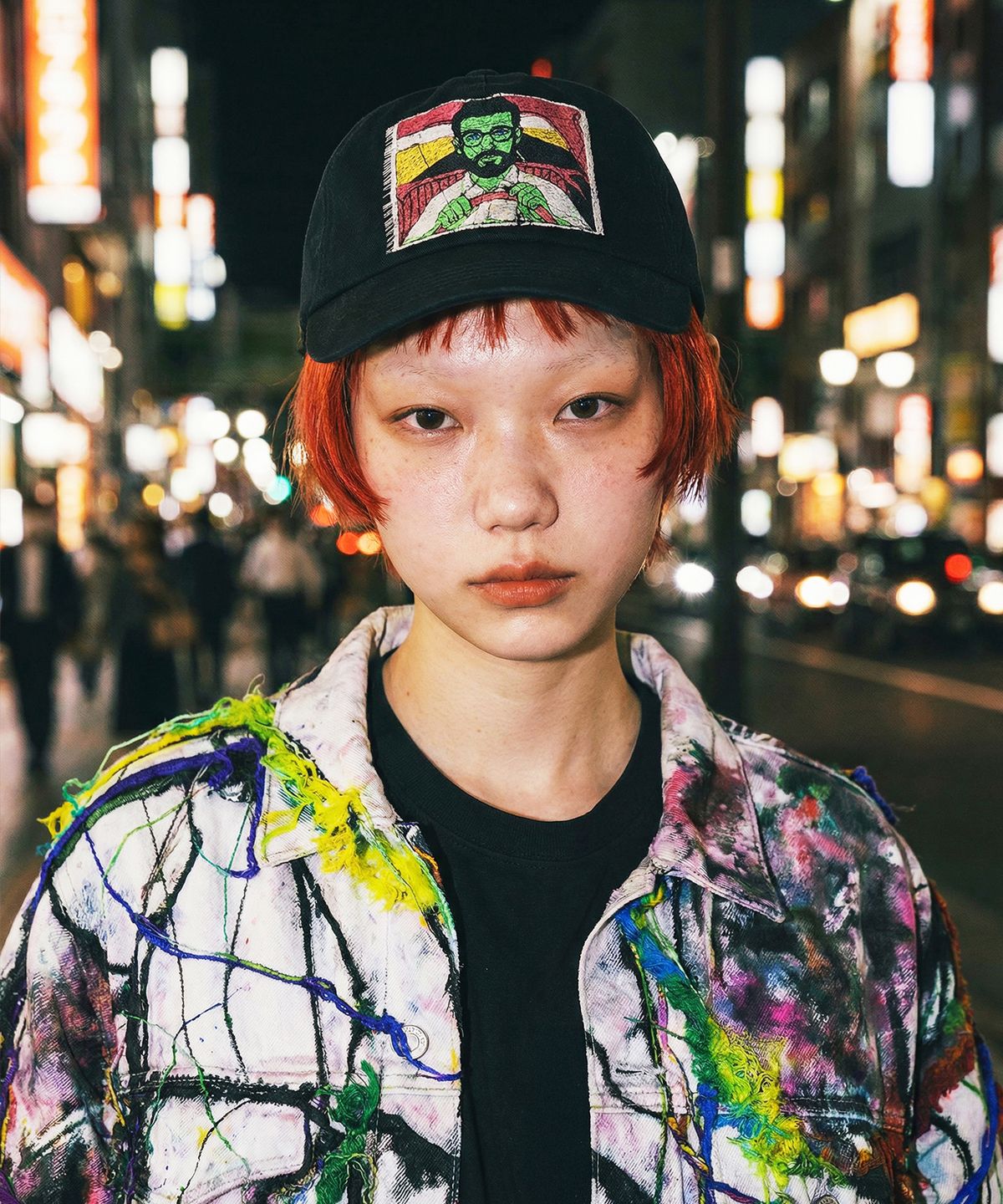커넥트엑스(CONECTX) CONECTX x viesti Embroidery Effect Screen Print Cap_Black