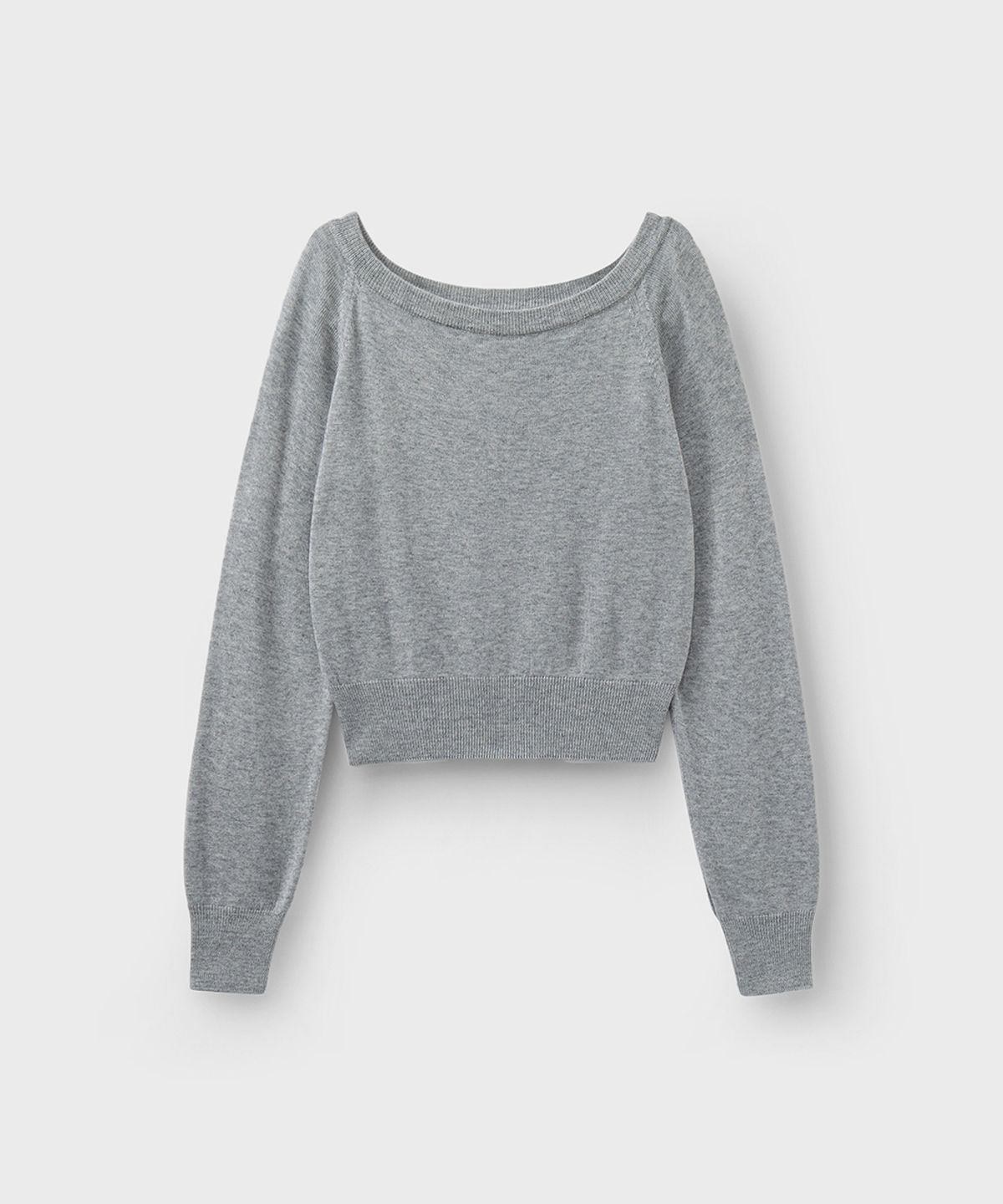 유니온블루 우먼(UNIONBLUE WOMAN) MIA OFFSHOULDER TOP [MELANGE GRAY]