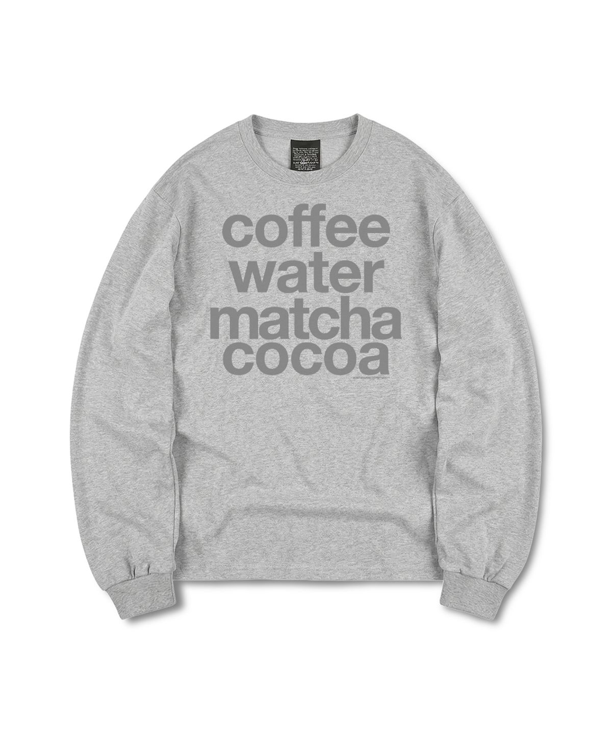 더트(DURT) FAV DRINKS LONG SLEEVE TEE (GREY)