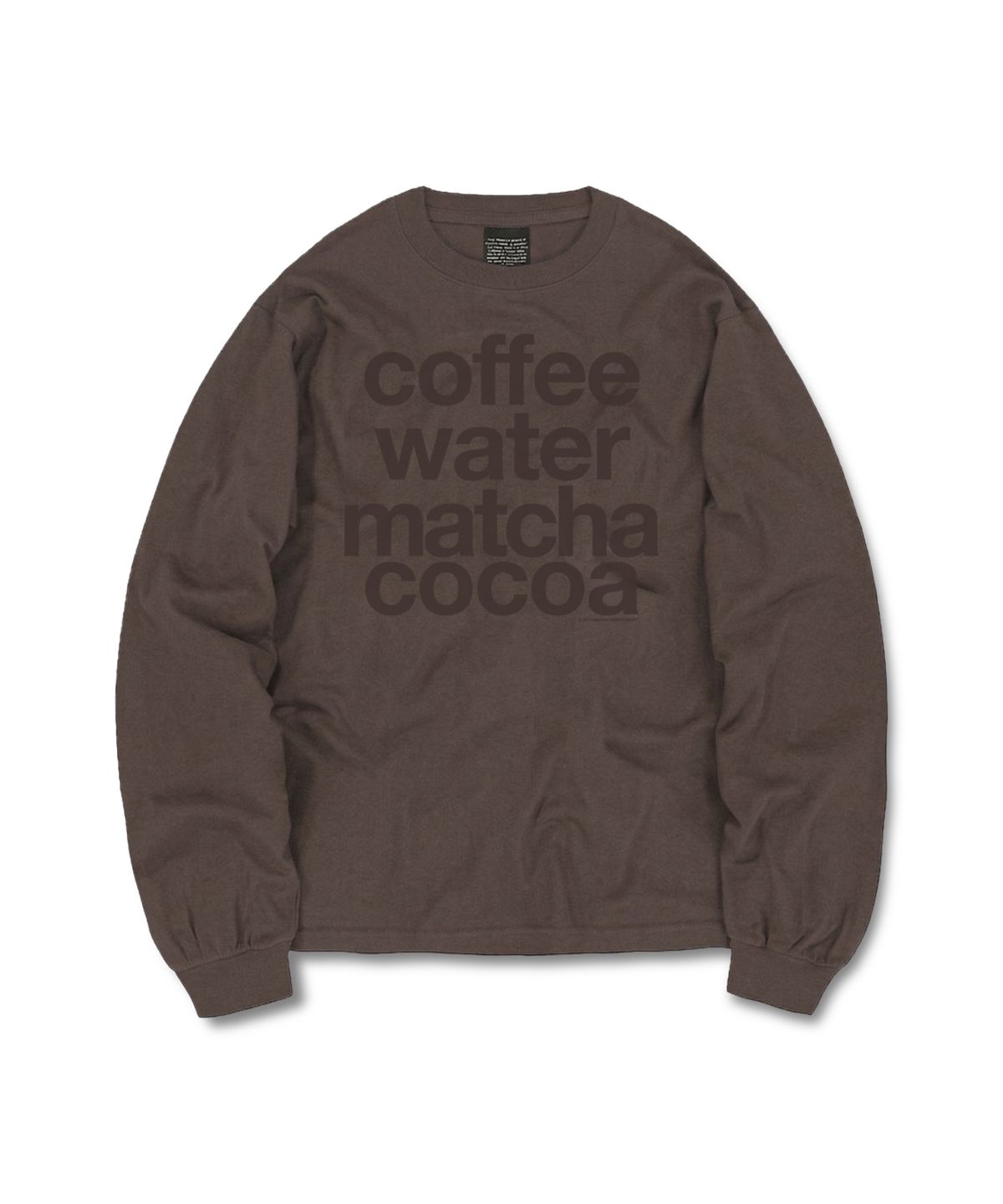 더트(DURT) FAV DRINKS LONG SLEEVE TEE (BROWN)